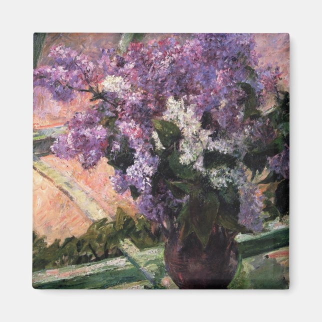 Lilacs in a Window | Mary Cassatt Magnet (Front)