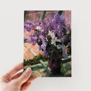Lilacs in a Window   Mary Cassatt Postcard