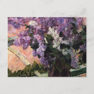 Lilacs in a Window, Mary Cassatt Postcard