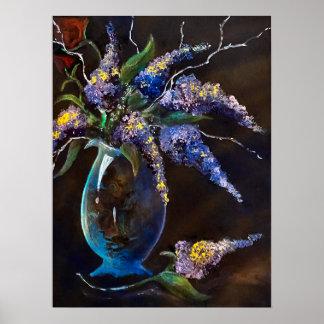 Lilacs in Abstract Vase Print