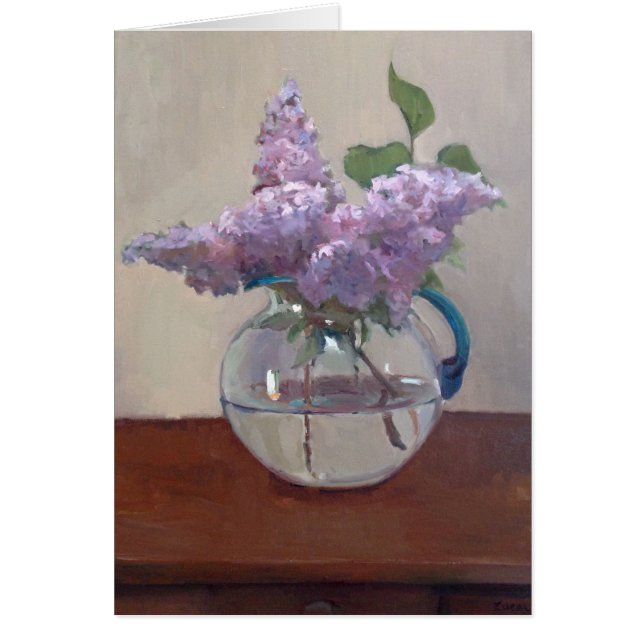 Lilacs in Glass Vase (Front)