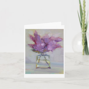 Lilacs in Glass Vase Card