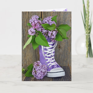 Lilacs in Purple Sneaker Friendship Card