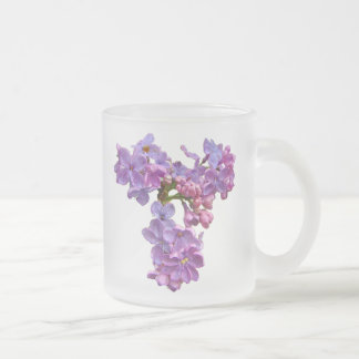 Lilacs in Springtime Frosted Glass Coffee Mug
