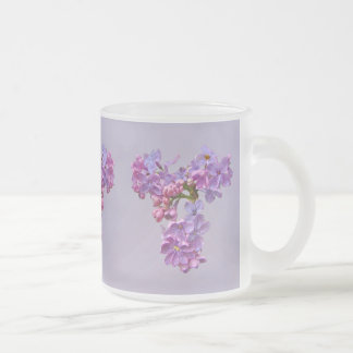 Lilacs in Springtime Frosted Glass Coffee Mug