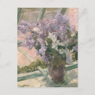 Lilacs in Window by Mary Cassatt American Painter Postcard
