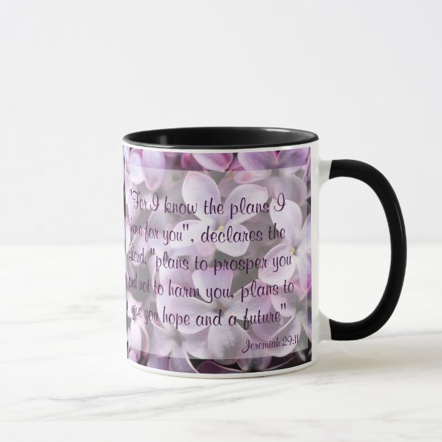 Lilacs Jeremiah 29:11 Mug (Right)