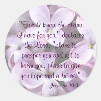 Lilacs Jeremiah 29:11 Sticker