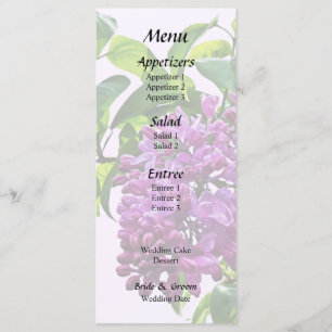 Lilacs Just Opening Menu