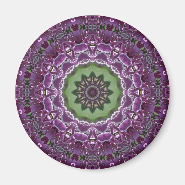Lilacs Kaleidoscope Magnet (Front)