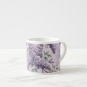 Lilacs Lilac Blossoms Sage Green Dusty Lavender Espresso Cup