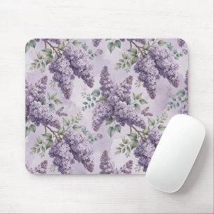 Lilacs Lilac Blossoms Sage Green Dusty Lavender Mouse Mat