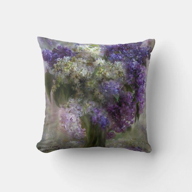 Lilacs Of Love Art Decorator Pillow (Front)