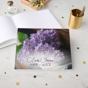 Lilacs On Old Piano Keys Memorial Service Guest Book