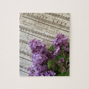 Lilacs on old sheet music jigsaw puzzle