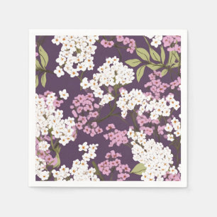 Lilacs On Purple Napkin
