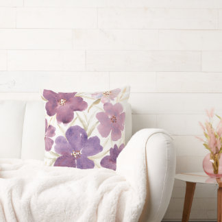 Lilacs on watercolor cushion