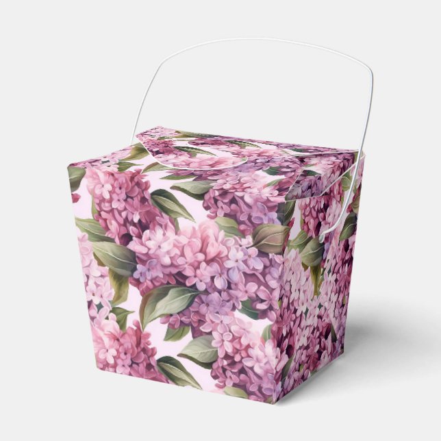 Lilacs Print Party Treat Box (Front Side)