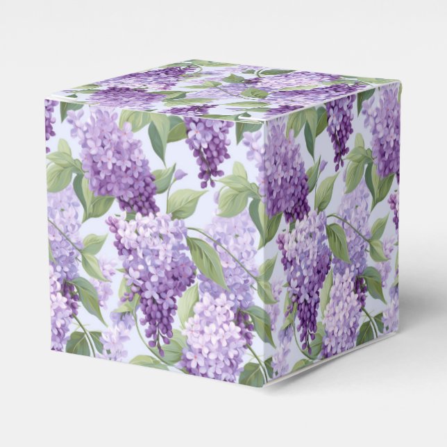 Lilacs Print Party Treat Box (Front Side)