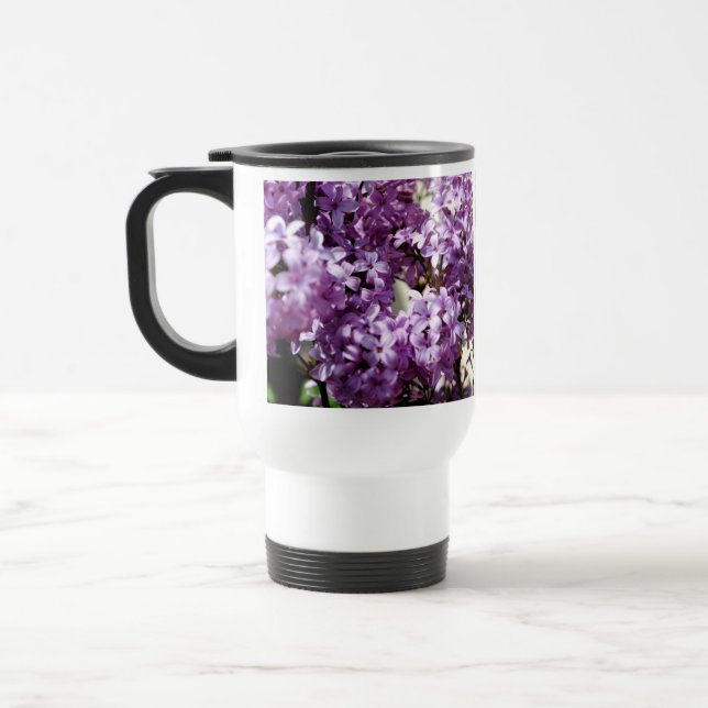 Lilacs Travel Mug (Left)