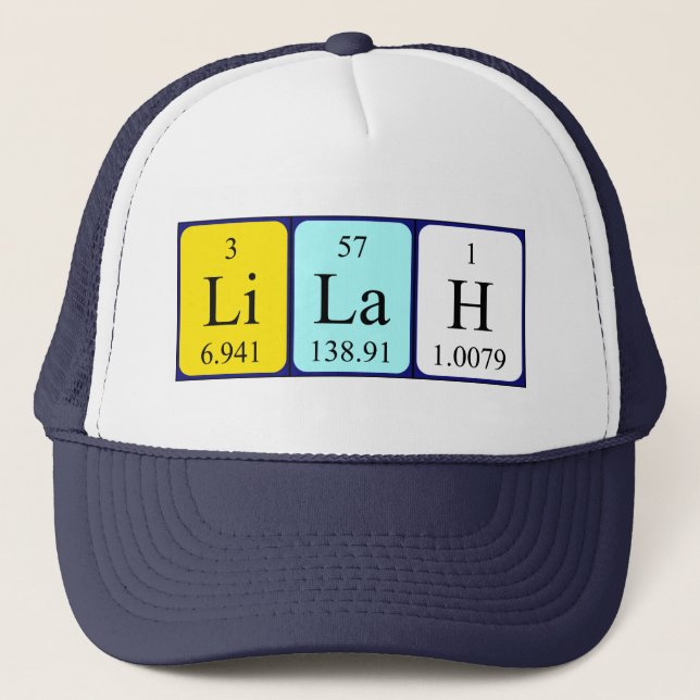 Lilah periodic table name hat (Front)