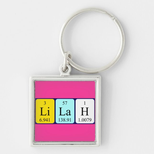 Lilah periodic table name keyring (Front)