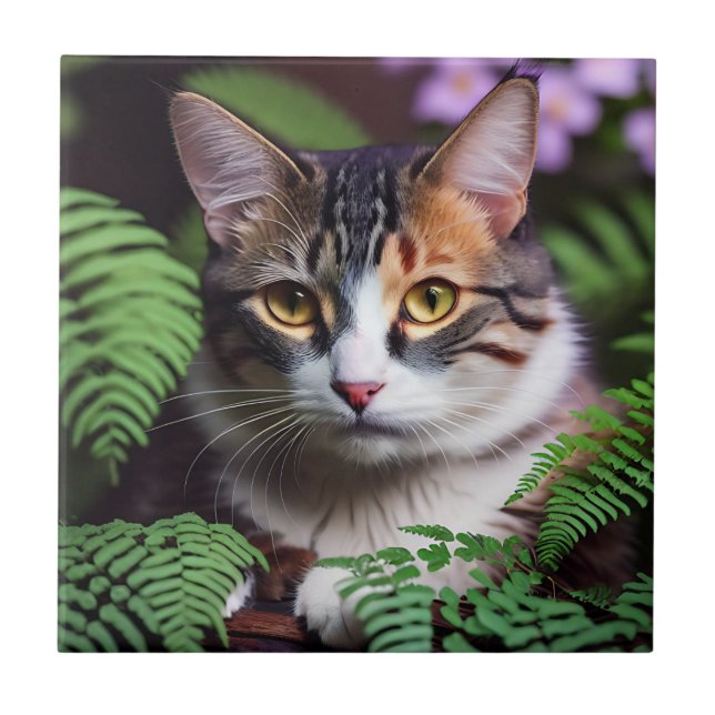 Lilah the Tortoiseshell: A Purfectly Beautiful Cat Tile (Front)