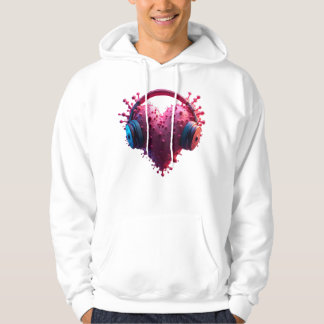 Lilane's heart with headphones hoodie
