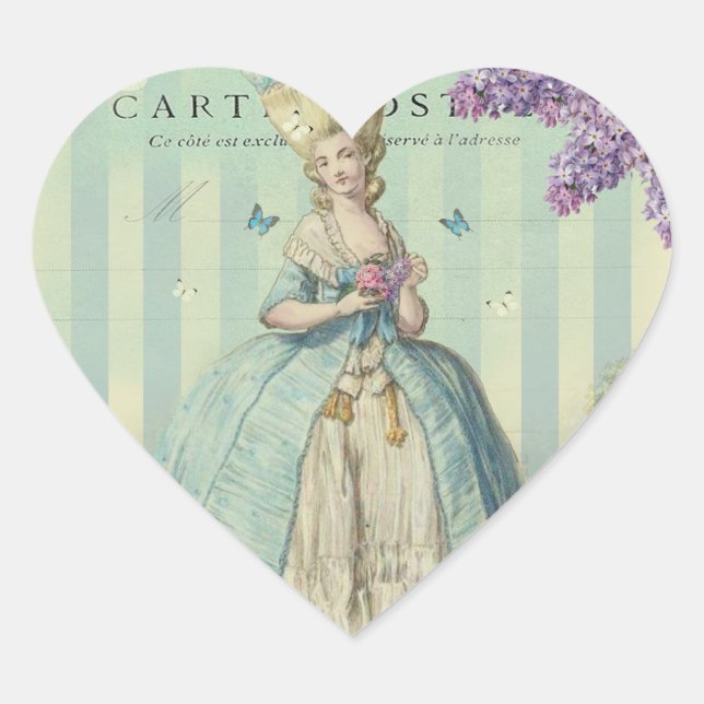 Lilas au printemps heart sticker (Front)