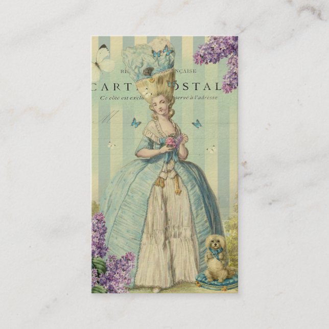 Lilas au printemps, on ivory, business card (Front)
