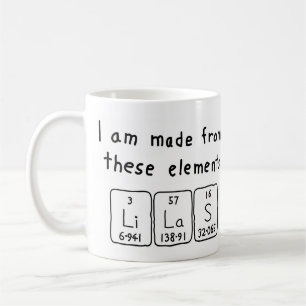 Lilas periodic table name mug