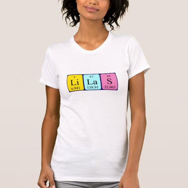 Lilas periodic table name shirt (Front)