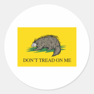 Lilbertarian - Don't Tread on Me Flag - - Classic Round Sticker