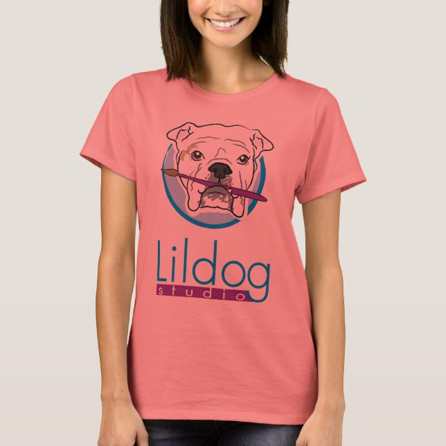 Lildog Tshirt with ColorTrim (Front)