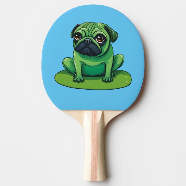 Lili Pug Ping Pong Paddle (Front)