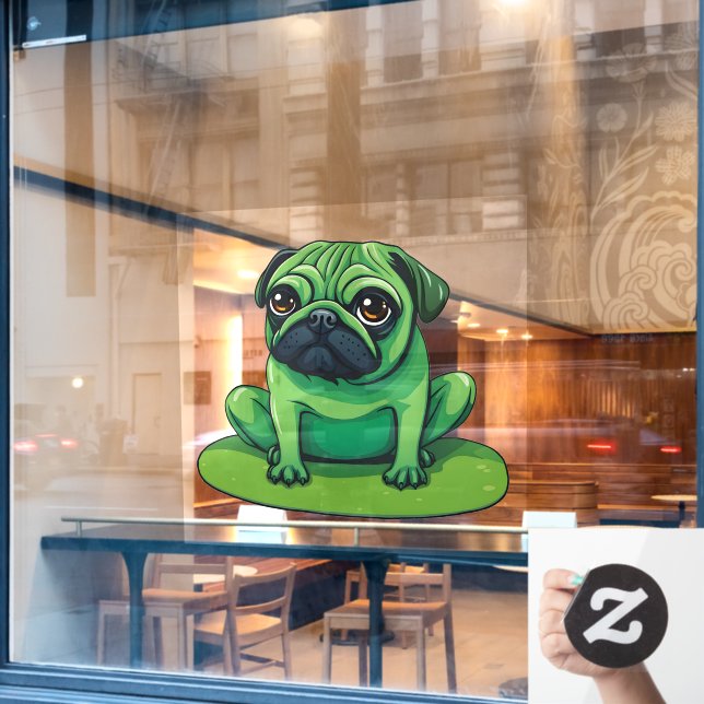 Lili Pug Window Cling (Cafe Window)