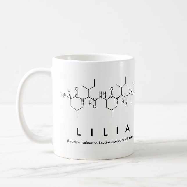 Lilia peptide name mug (Left)