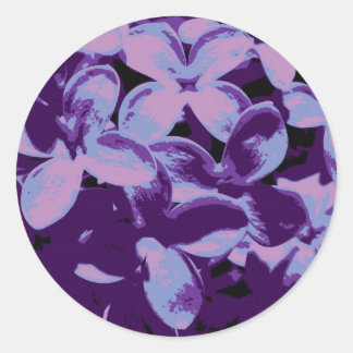 liliac  purple classic round sticker