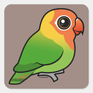 Lilian's Lovebird Square Sticker