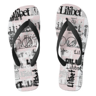 Lilibet Named Gifts - Dusty Pink Urban Chic Flip Flops