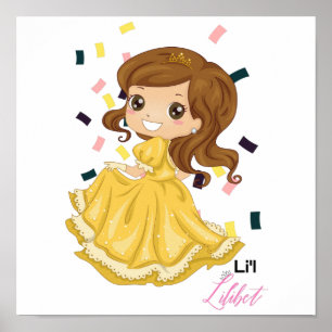 Lilibet Named Golden Princess Girl Gifts Poster