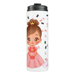 Lilibet Named Peach Princess Gifts for Girls Thermal Tumbler