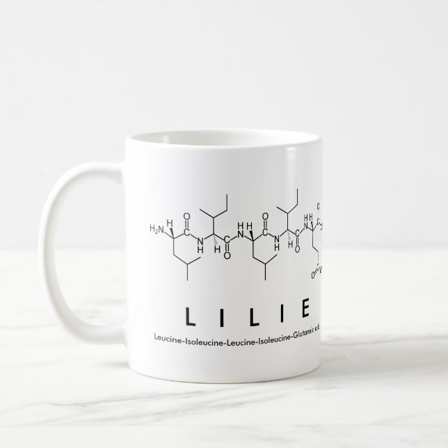 Lilie peptide name mug (Left)