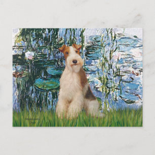 Lilies 1 - Wire Fox Terrier 3 Postcard