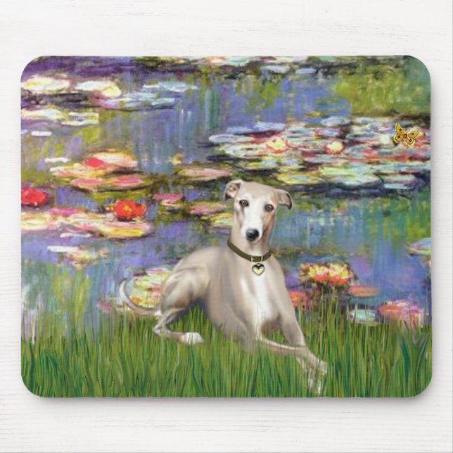 Lilies 2 - Whippet #2 Mouse Mat (Front)
