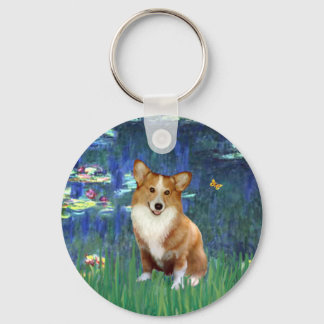 Lilies #5 - Pembroke Welsh Corgi 1 Key Ring