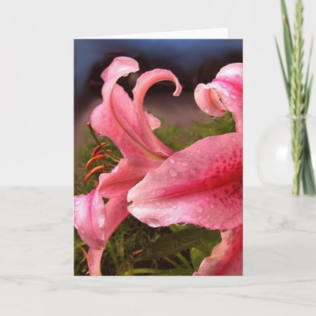 Lilies after the rain card (Front)