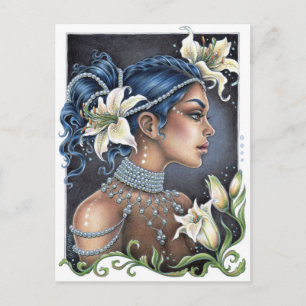 Lilies and Pearls Postcard