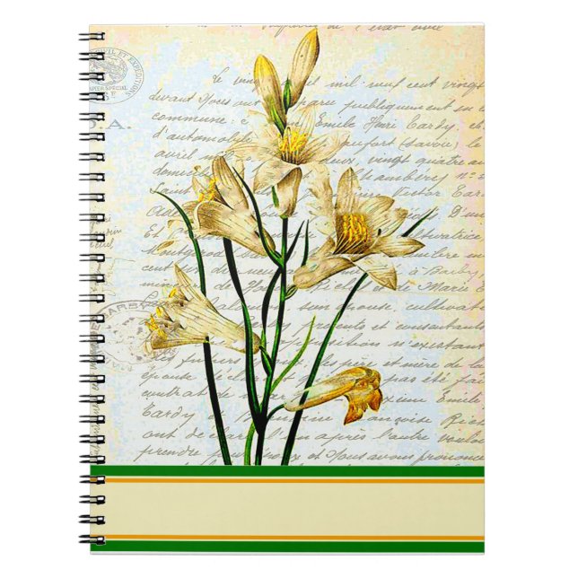 lilies and script notebook (Front)