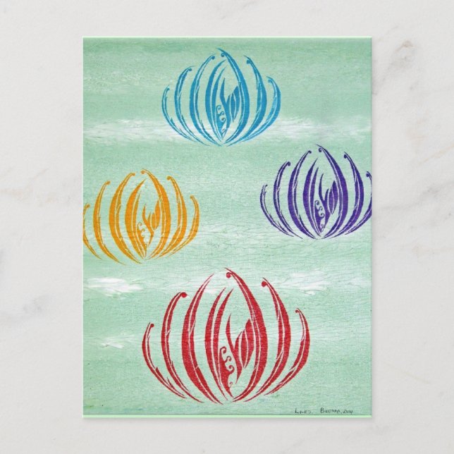 Lilies, Bidjara 2007 Postcard (Front)